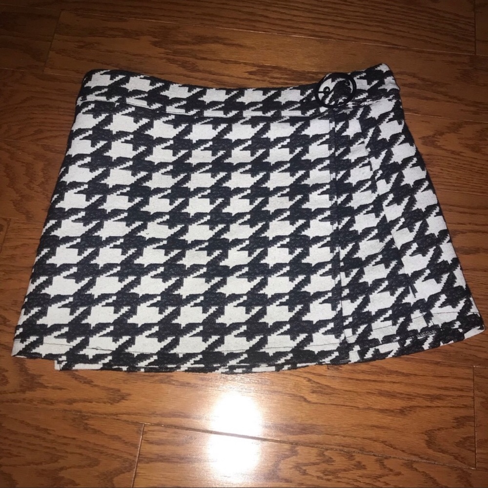 Checkered Wrap Around Skirt
